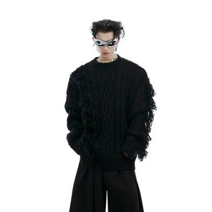 Asymmetric Cable Knit Sweater-ArguE CulturE