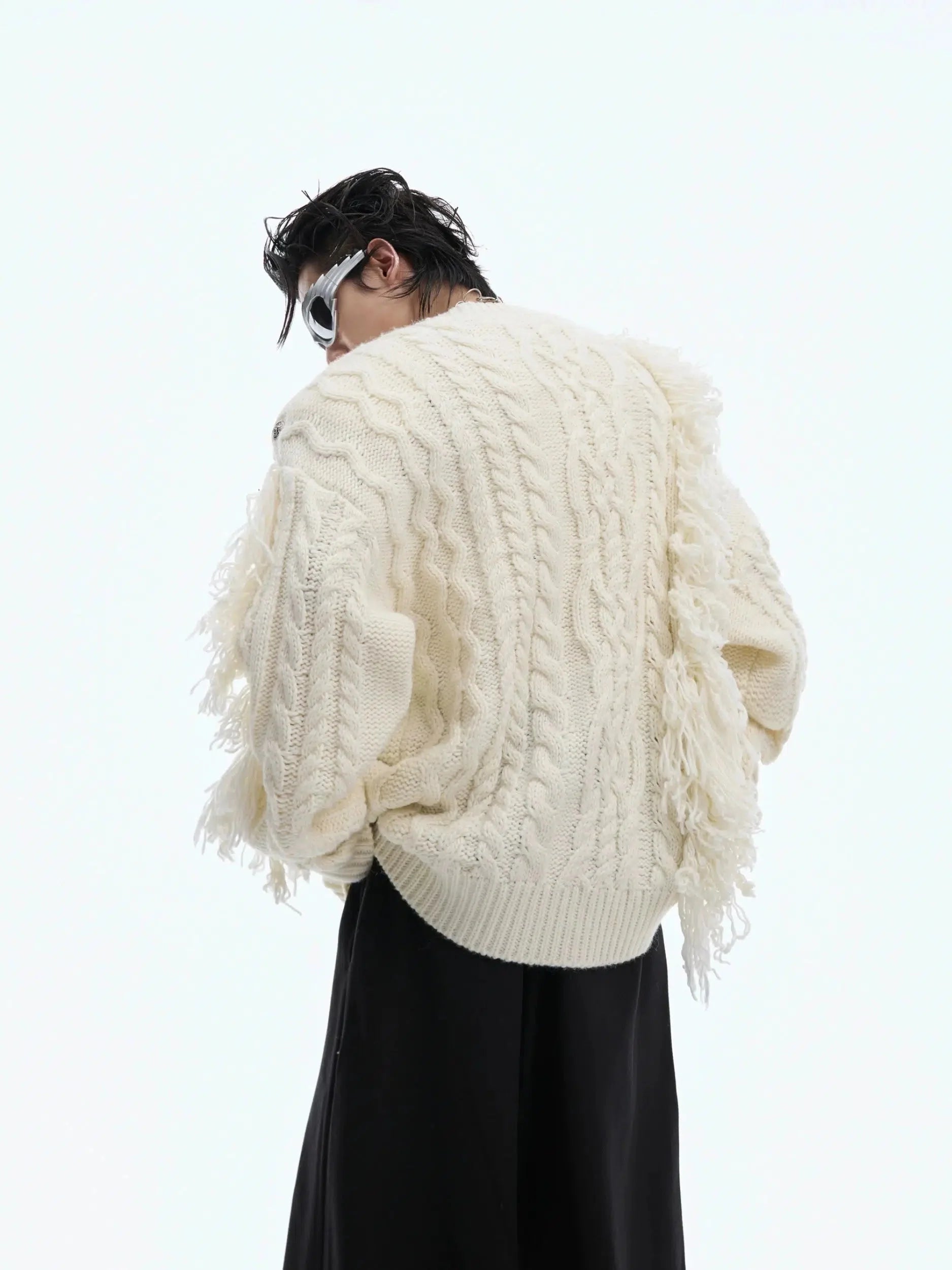 Asymmetric Cable Knit Sweater-ArguE CulturE