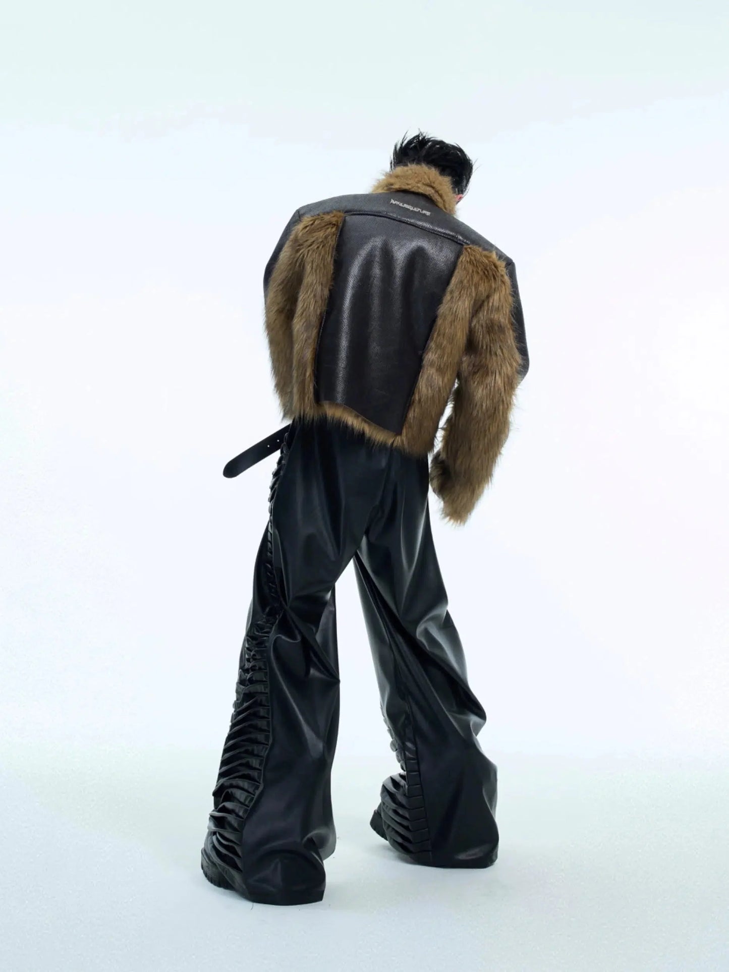 Snake Skin Stitching Fur Jacket-ArguE CulturE