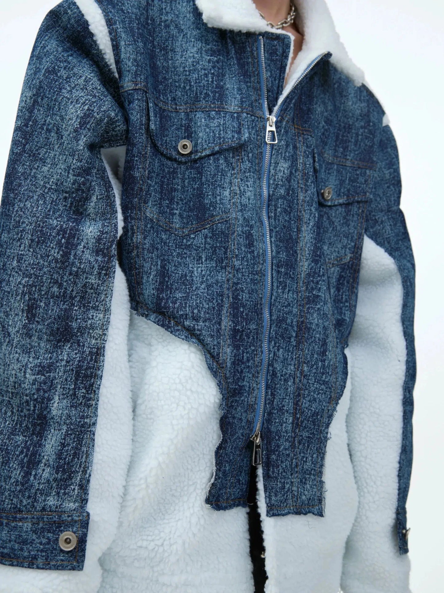 Two-piece Denim Patchwork Jacket-ArguE CulturE