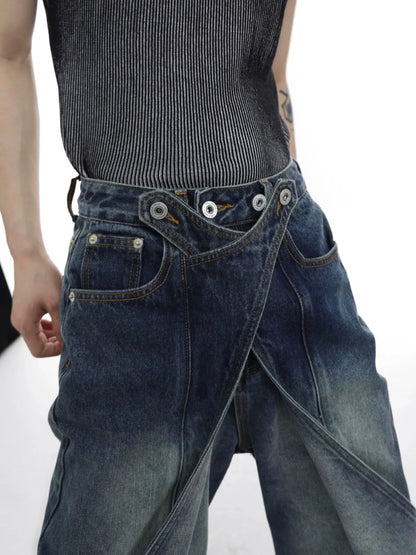 Distressed Washed Bell-bottom Jeans-ArguE CulturE