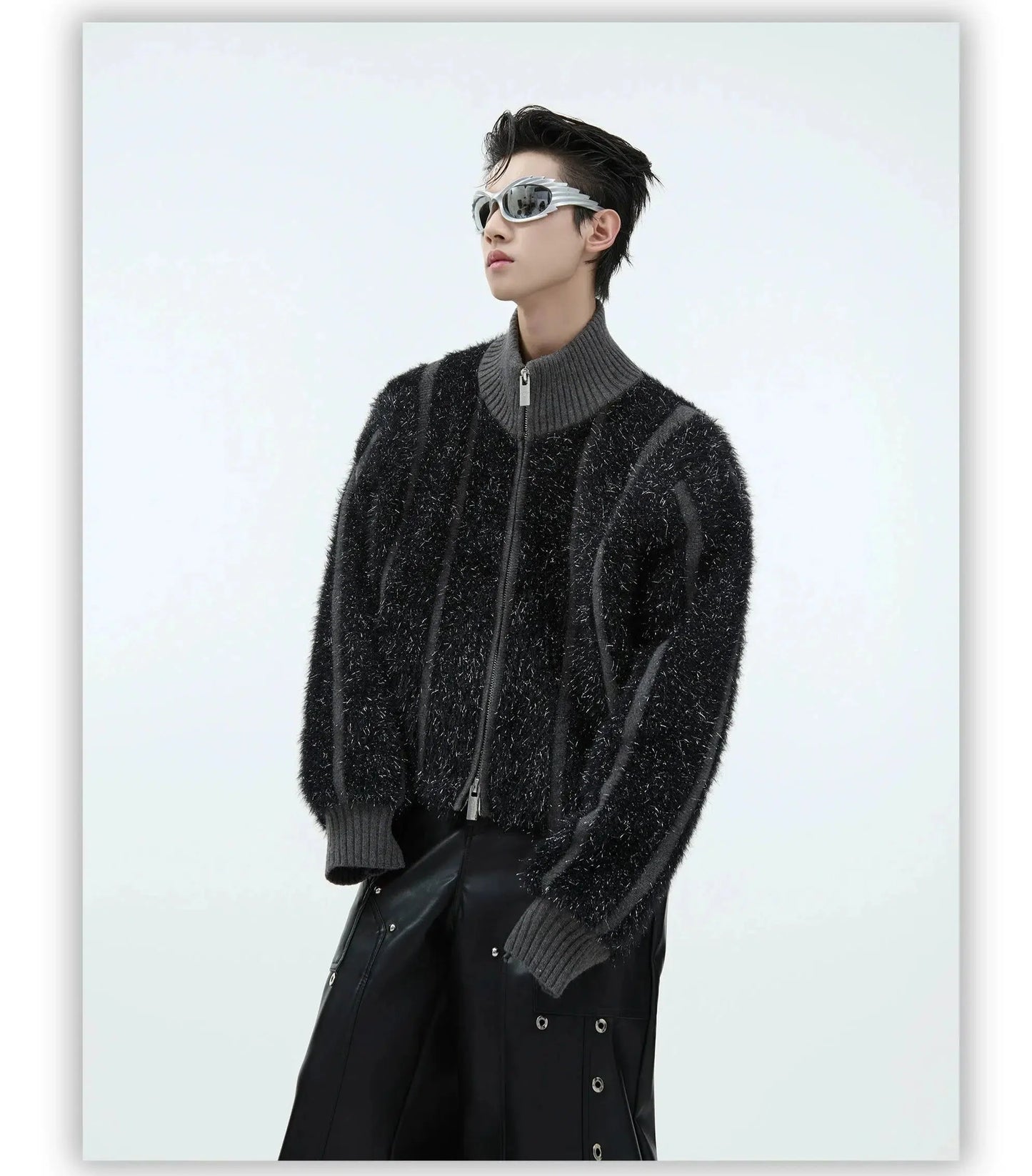 Furry Zip Up Sweater-ArguE CulturE