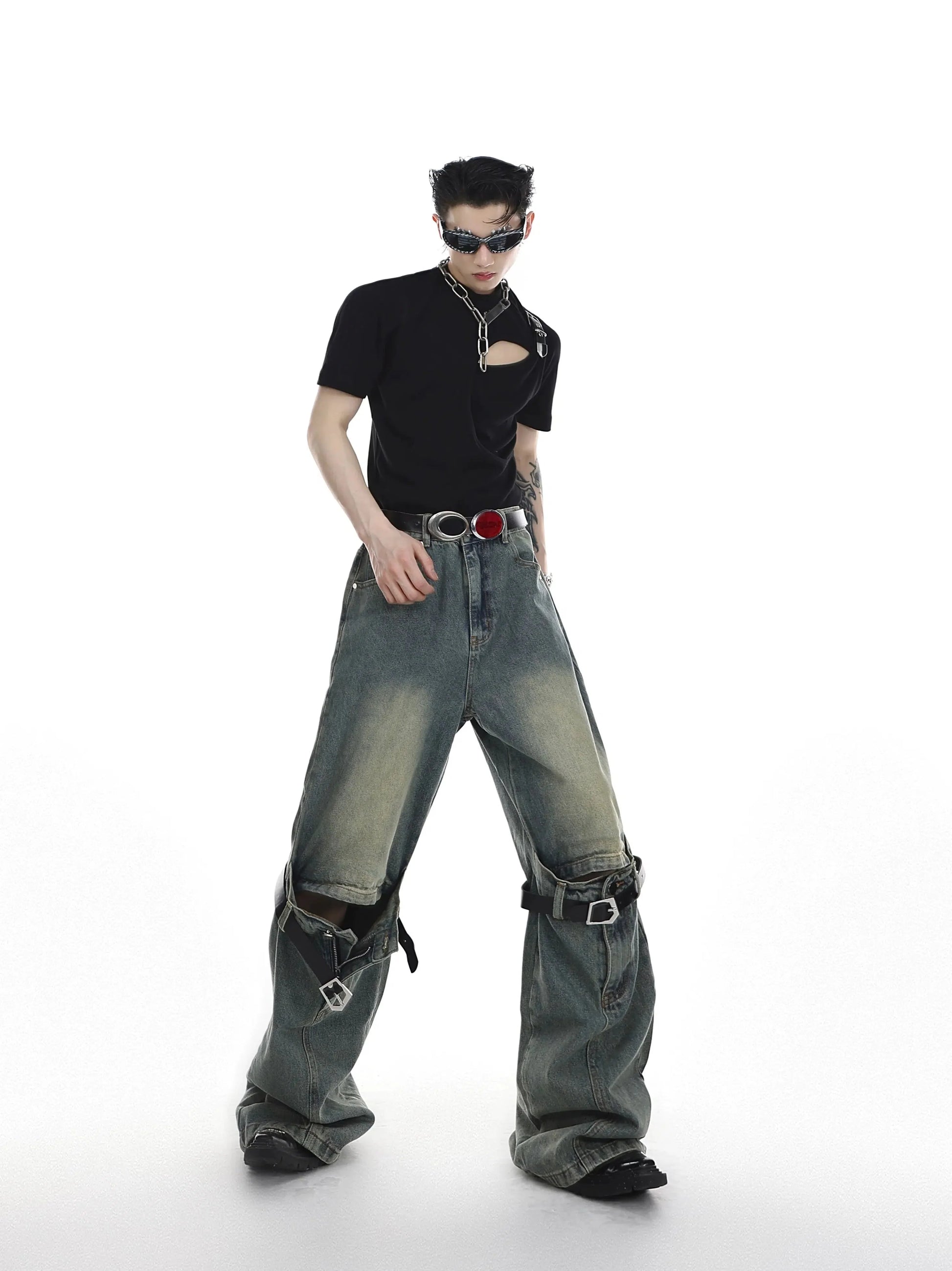 Three-dimensional Belt Stitching Pants-ArguE CulturE