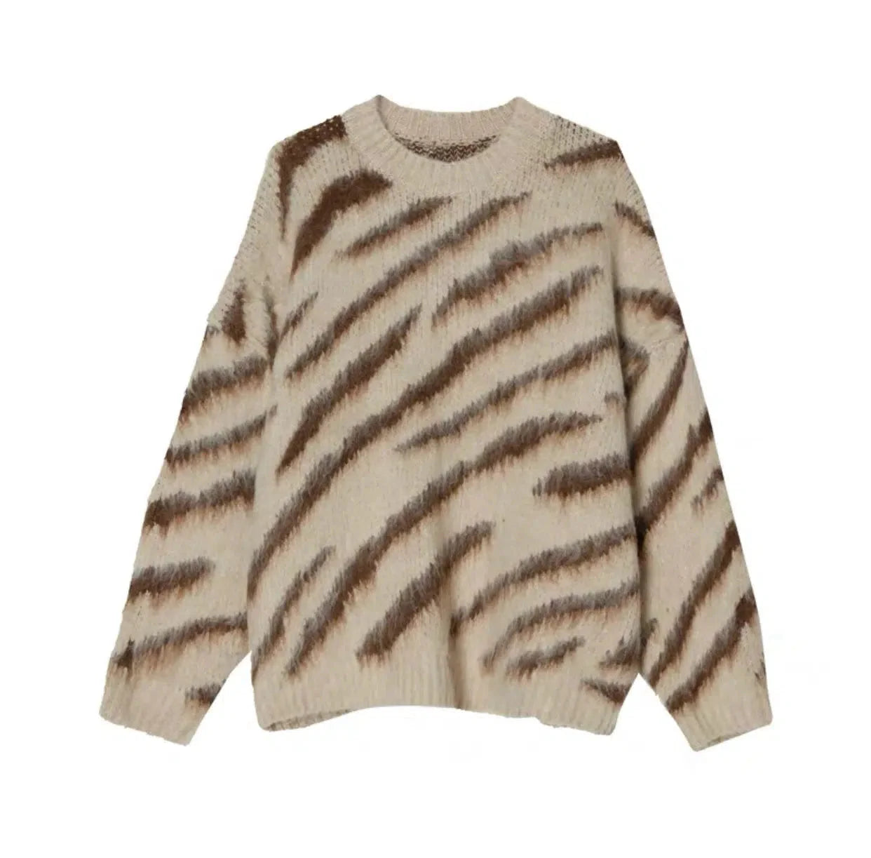 Zebra Pattern Mohair Sweater-ArguE CulturE