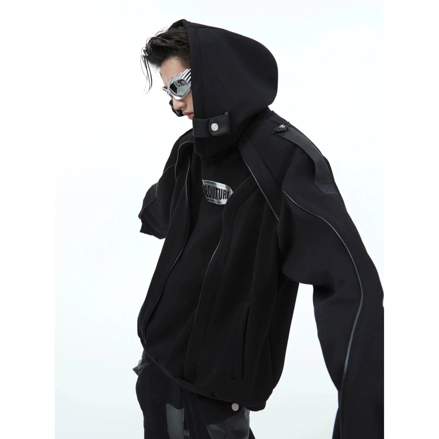 Zipper Accents Oversized Hoodie-ArguE CulturE