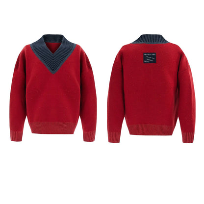 Loose Fit V-Neck Sweater-ArguE CulturE