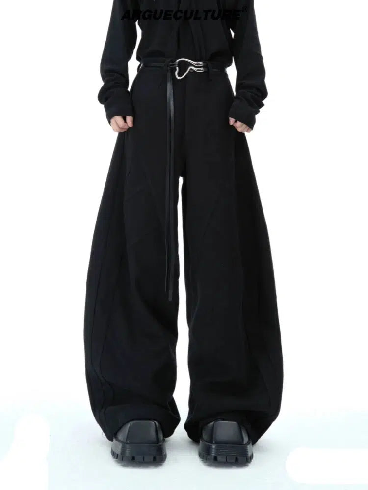 High-waist Wide-leg Pleated Pants-ArguE CulturE