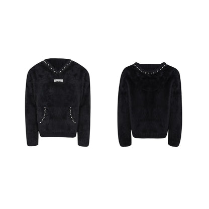 Pearl Embellished Knit Sweater-ArguE CulturE