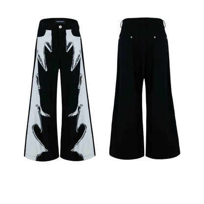 Patchwork Straight-leg Pants-ArguE CulturE