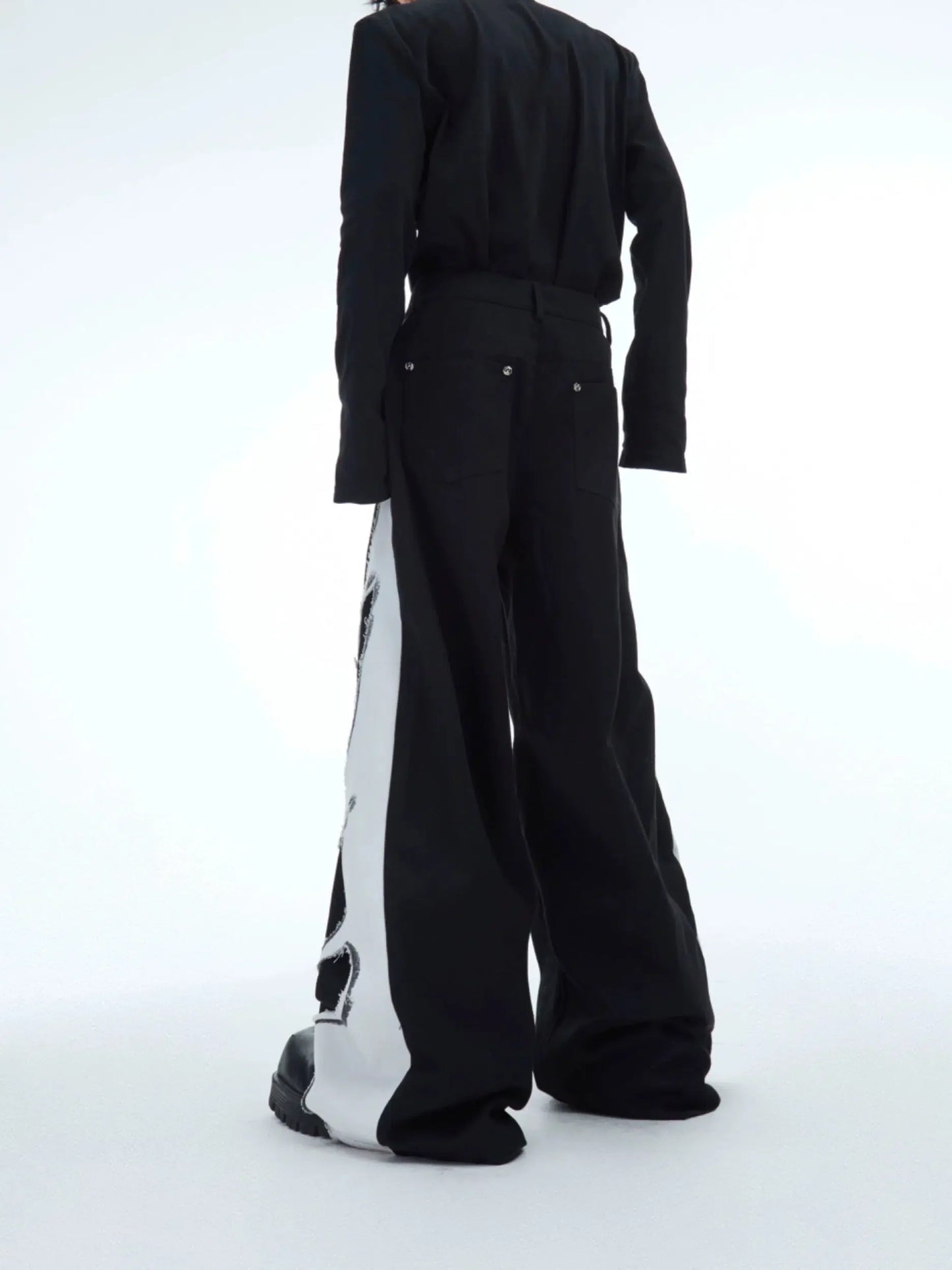 Patchwork Straight-leg Pants-ArguE CulturE