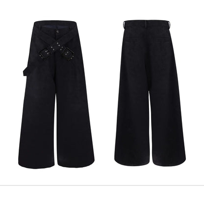 Cross Strap Leather Pants-ArguE CulturE