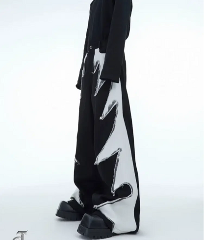 Patchwork Straight-leg Pants-ArguE CulturE