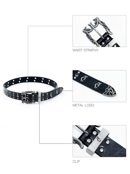 Heavy Metal Rivet Punk Belt for Pants-ArguE CulturE