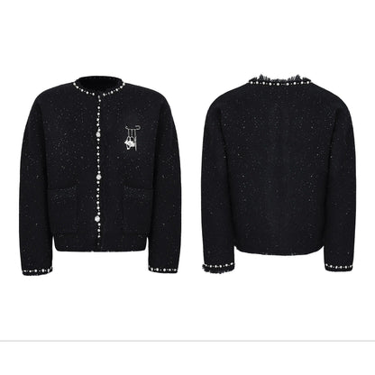 Pearl Embellished Knit Cardigan-ArguE CulturE