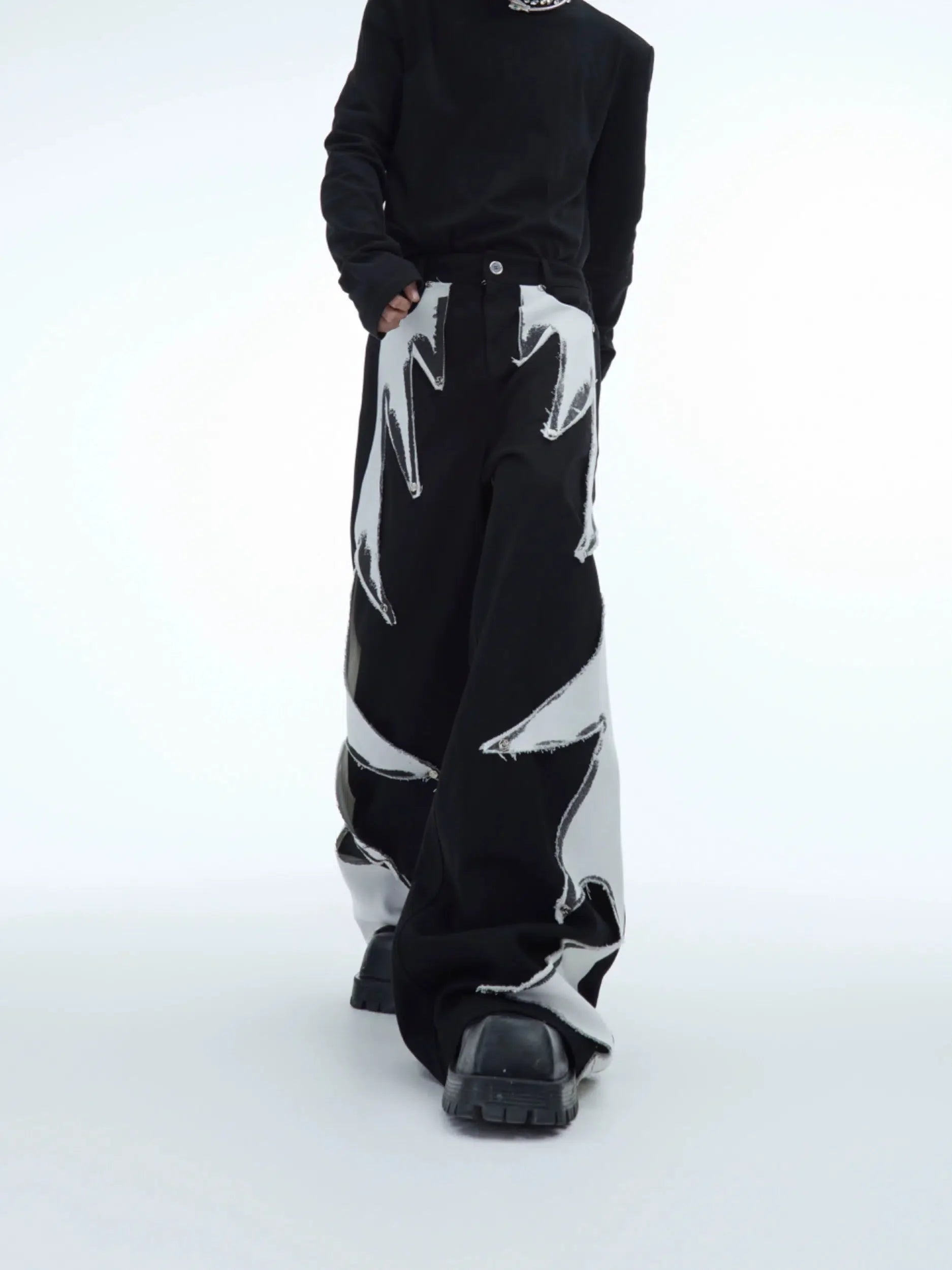 Patchwork Straight-leg Pants-ArguE CulturE