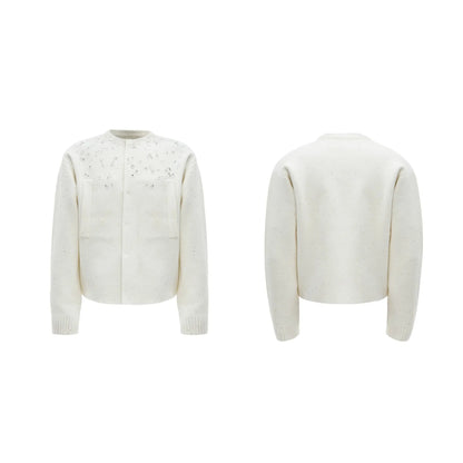 Diamond Embellished Knitted Cardigan-ArguE CulturE