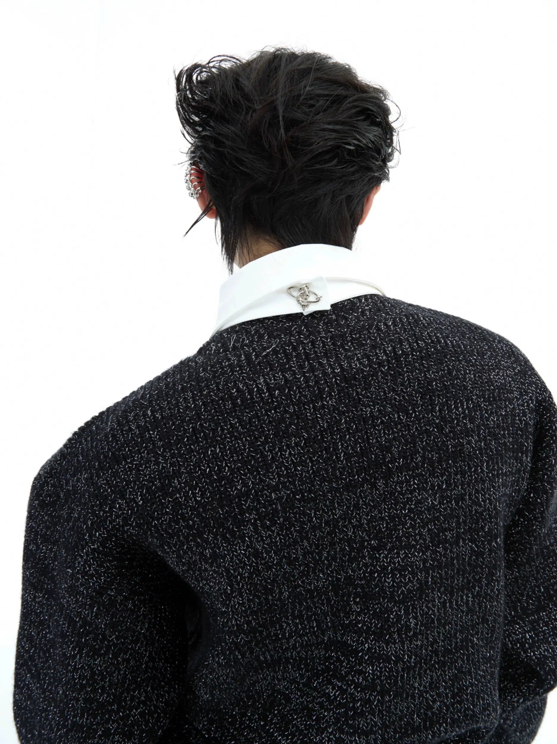 Two-piece Knitted Patchwork Lapel Pullover-ArguE CulturE