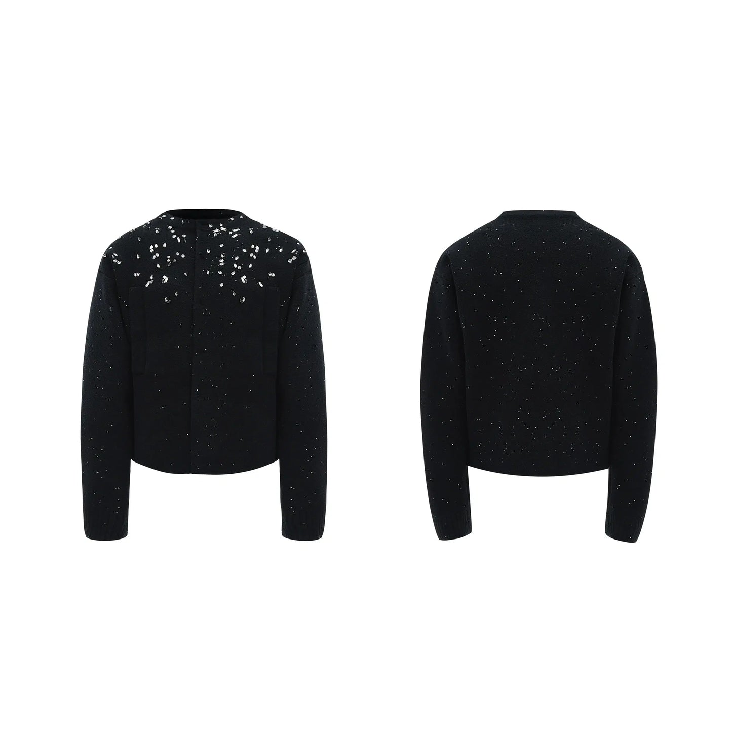 Diamond Embellished Knitted Cardigan-ArguE CulturE