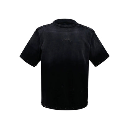 Retro Washed Rivet Loose Fit T-shirt-ArguE CulturE