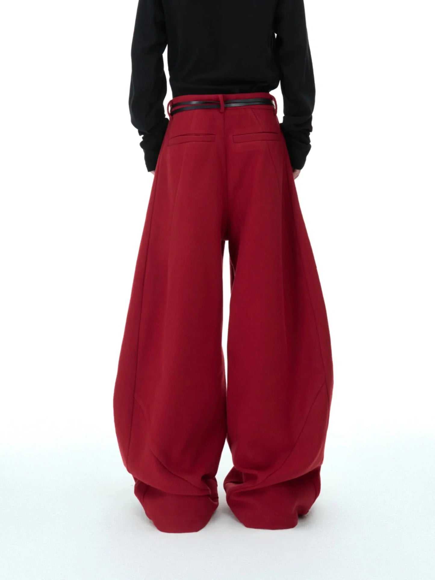 High-waist Wide-leg Pleated Pants-ArguE CulturE