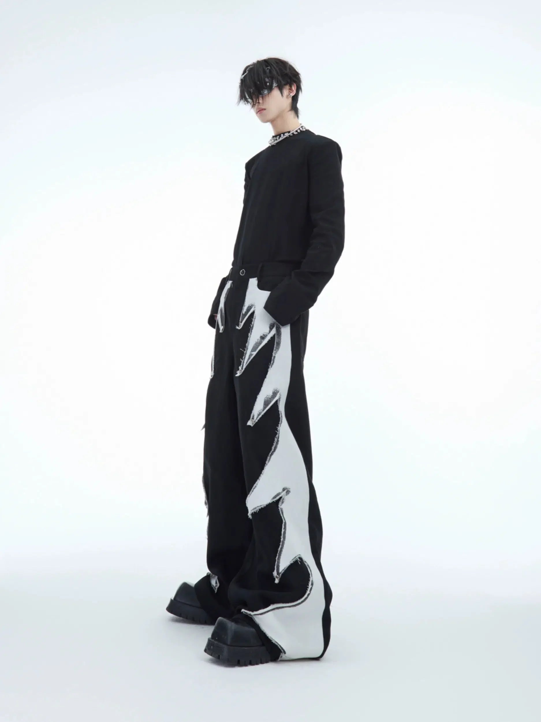 Patchwork Straight-leg Pants-ArguE CulturE
