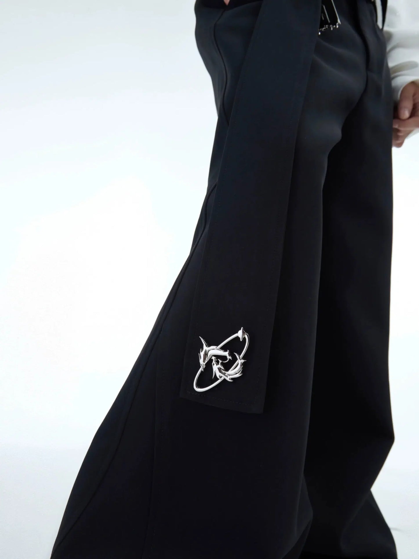 Ribbon Metal Embellished Pants-ArguE CulturE