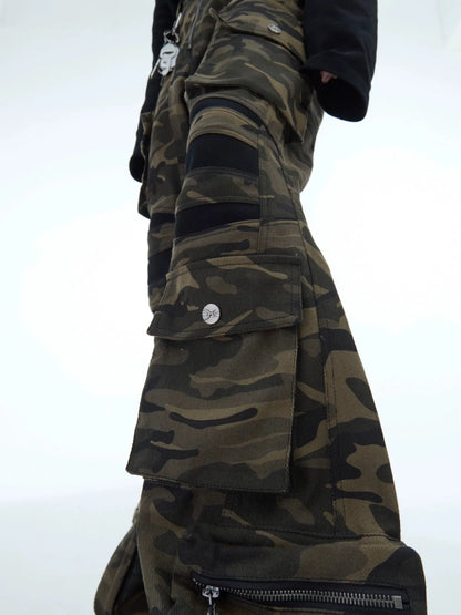 Camouflage Multi-Pocket Cargo Pants-ArguE CulturE