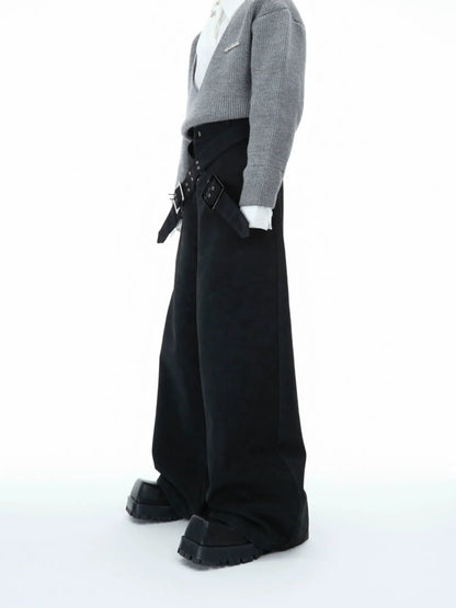 Cross Strap Leather Pants-ArguE CulturE