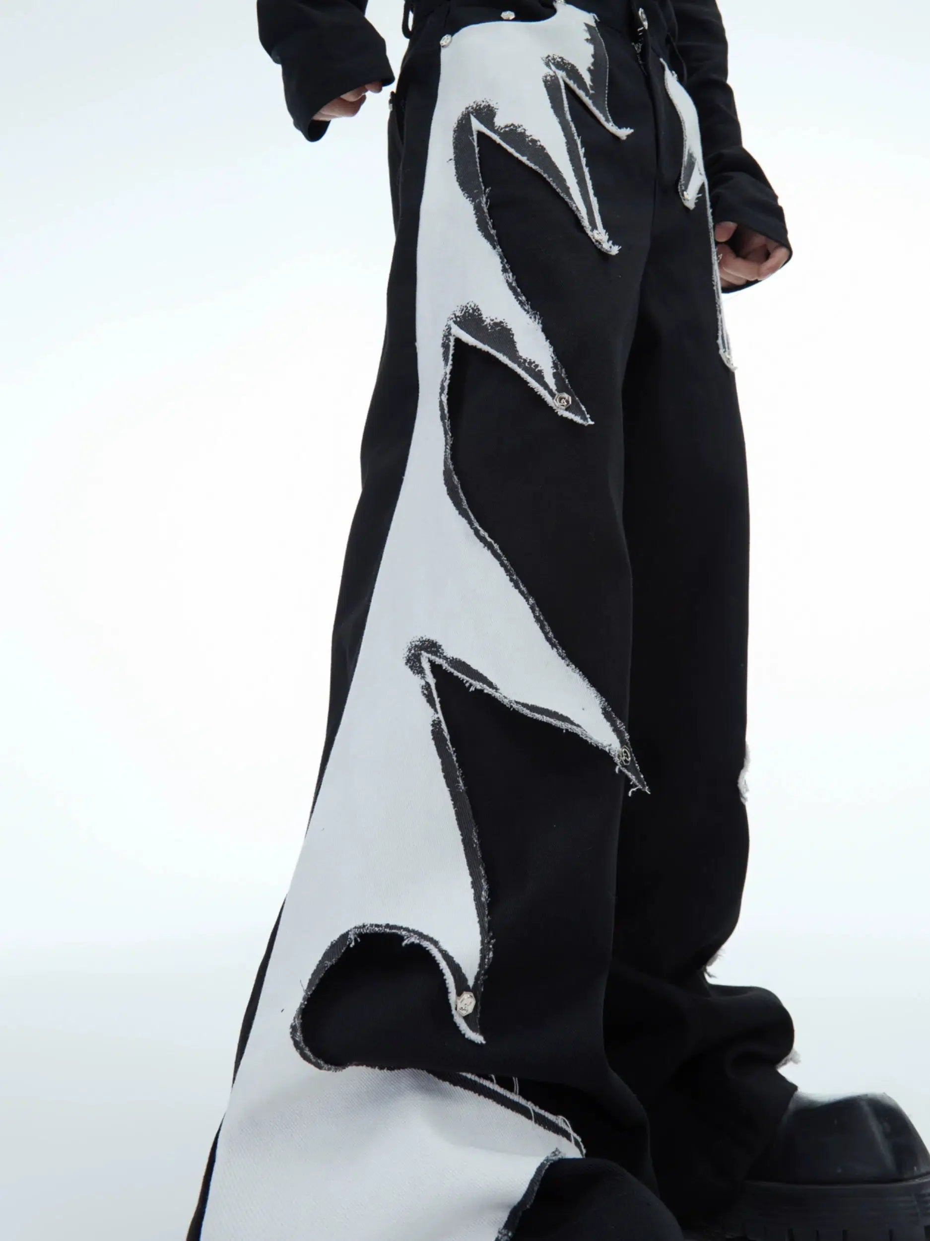 Patchwork Straight-leg Pants-ArguE CulturE
