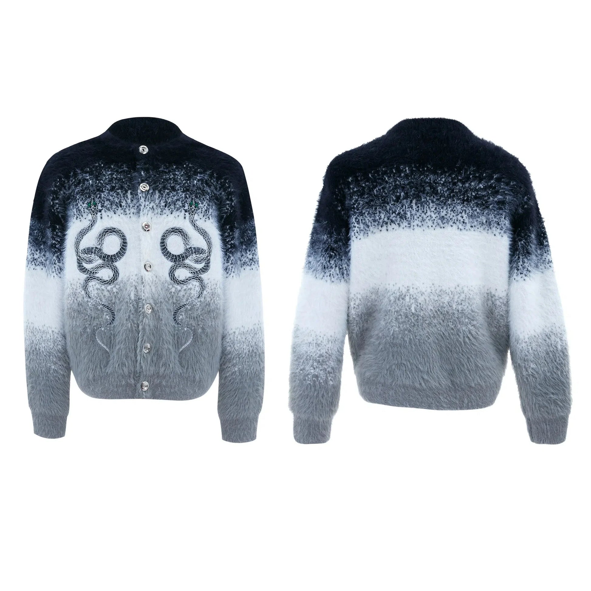 Snake Design Gradient Loose Knit Sweater-ArguE CulturE